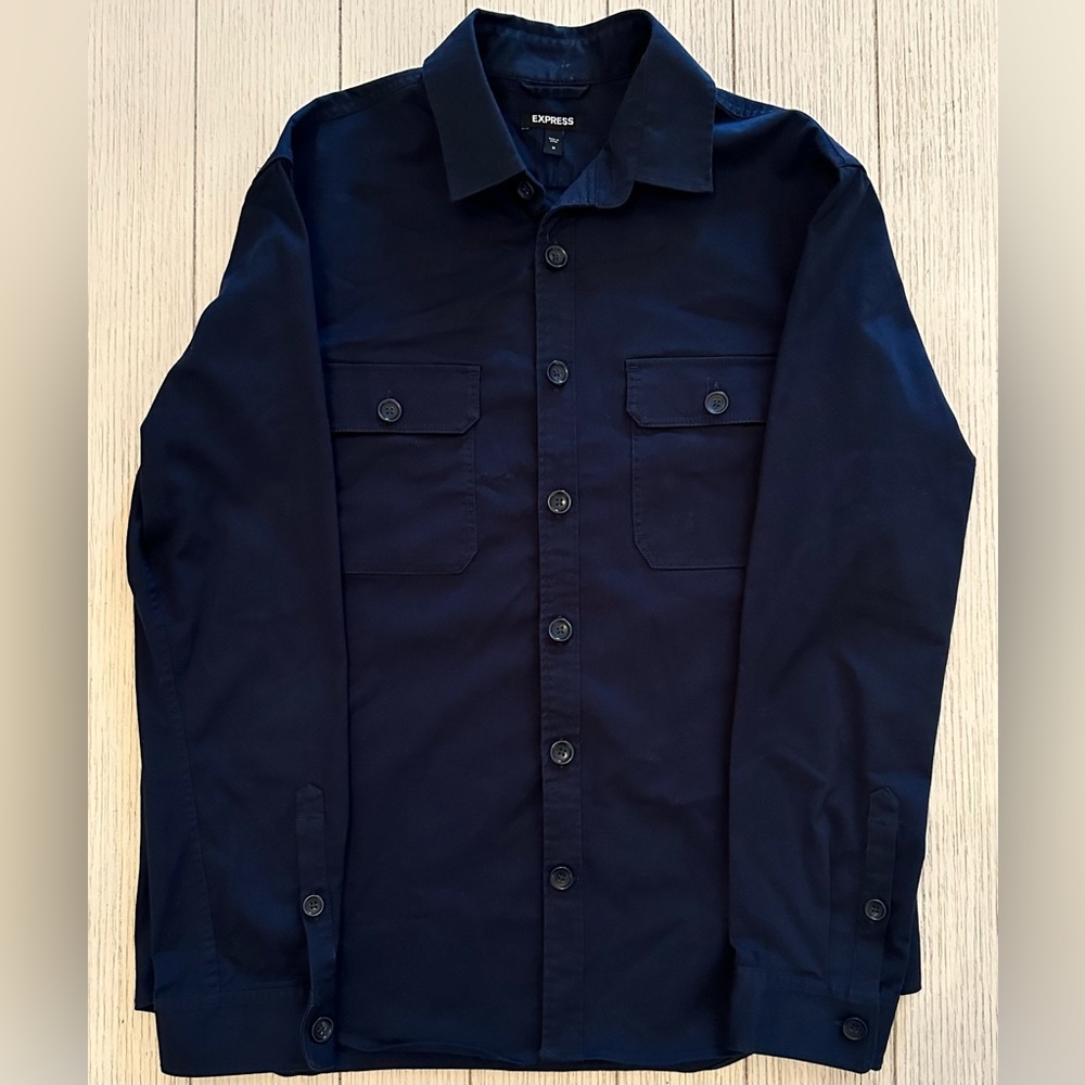 Express Long Sleeve Button Up Shirt, Medium